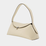 Sac Porté Épaule T-Lock - TOTEME - Cuir - Blanc