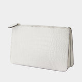 Pochette Threefold - TOTEME - Cuir - Blanc