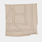 Écharpe Embroidered Monogramme - TOTEME - Soie - Beige
