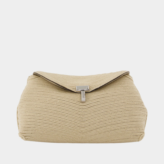 Pochette Mini T-Lock Rope - TOTEME - Toile - Beige