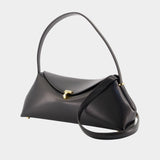 Sac Porté Épaule T-Lock - TOTEME - Cuir - Noir