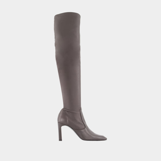 Bottes Over The Knee - TOTEME - Cuir - Marron
