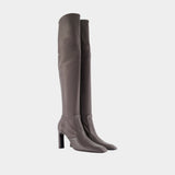 Bottes Over The Knee - TOTEME - Cuir - Marron