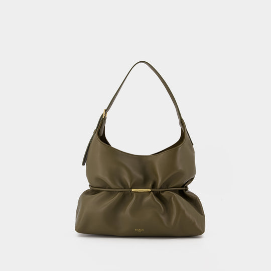 Sac À Main Sphynx Medium - Balmain - Cuir - Kaki