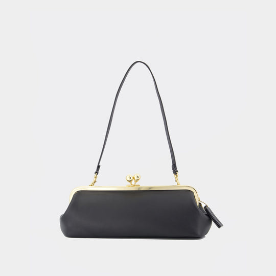 Sac Porté Épaule Kisslock Frame 30 - Coach - Cuir - Noir