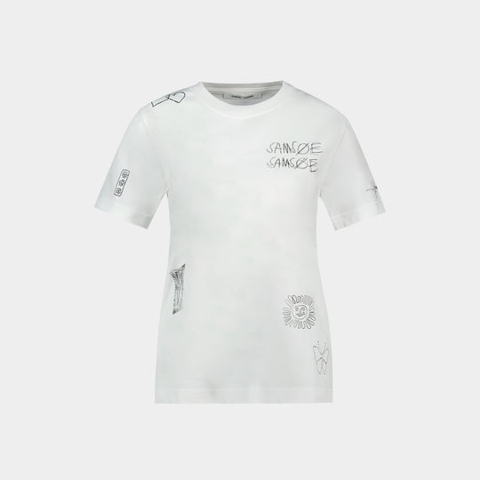 T-Shirt Sacamino Ss 11725 - SAMSØE SAMSØE - Coton - Blanc