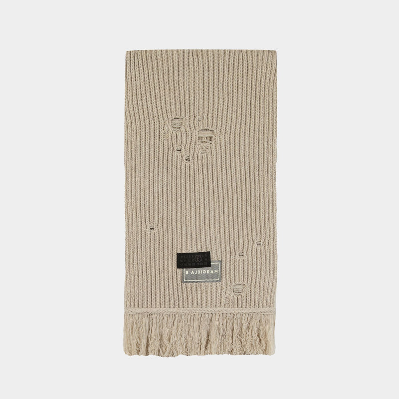 Écharpe - MM6 Maison Margiela - Laine - Beige