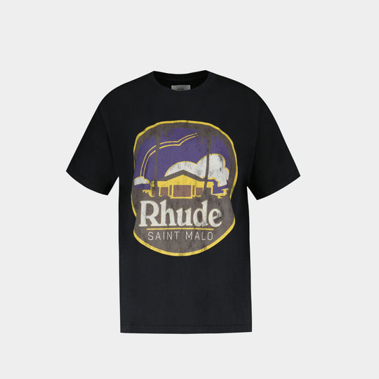 T-Shirt Saint Malo - Rhude - Coton - Noir