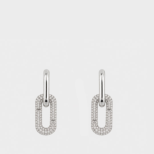 Boucles d'oreilles Pop J Marc Pave - Marc Jacobs - Métal - Argenté