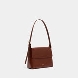 Sac Porté Épaule Virginie Flap - A.P.C. - Cuir - Marron