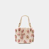 Sac À Main Floral Beaded- SELF PORTRAIT - Raphia - Beige