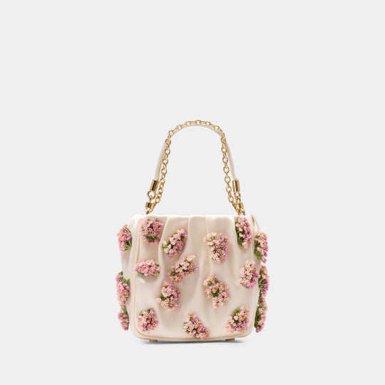 Sac À Main Floral Beaded- SELF PORTRAIT - Raphia - Beige
