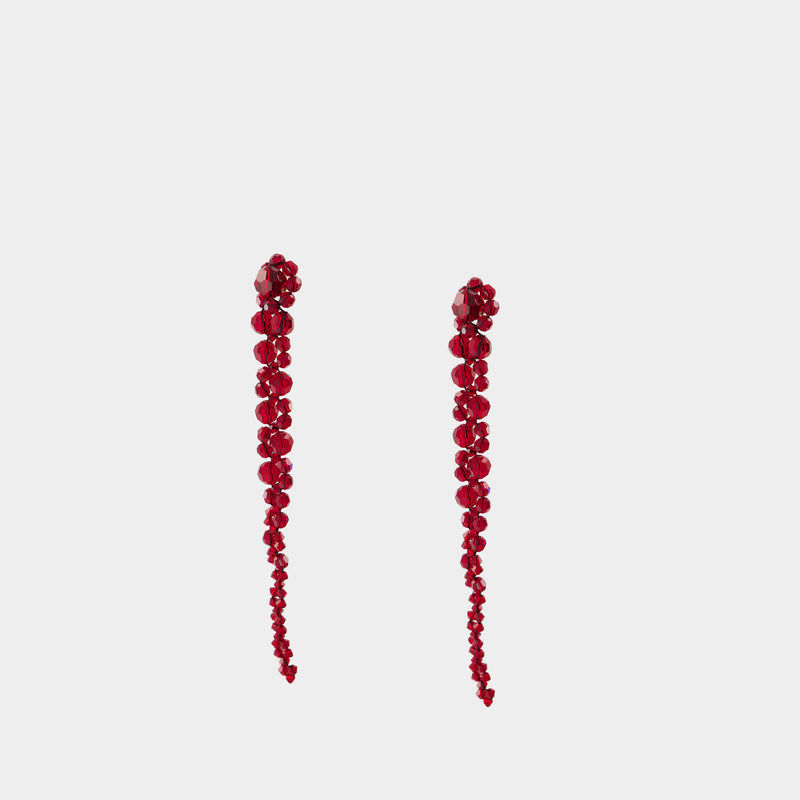 Boucles D'oreilles Drip - Simone Rocha - Crystal - Rouge