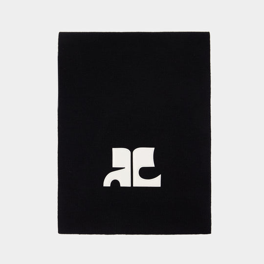 Écharpe Ac Merino - Courreges - Laine - Noir