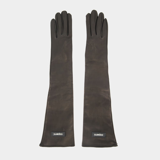 Gants Long Patch - Coperni - Cuir - Noir