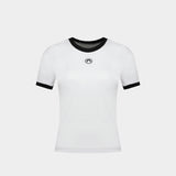 T-Shirt Moon Logo Baby Fit - Marine Serre - Coton - Blanc