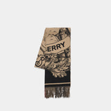 Écharpe Mu Gallant Knight - Burberry - Cachemire - Beige