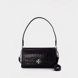Sac Porté Épaule Charlie Small - Tory Burch - Cuir - Noir