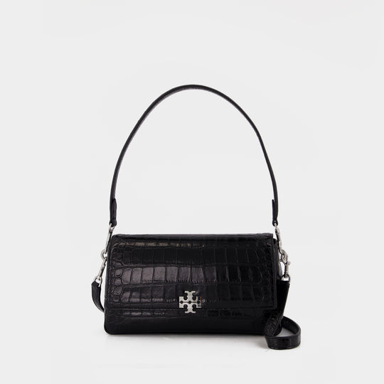 Sac Porté Épaule Charlie Small - Tory Burch - Cuir - Noir