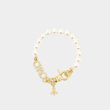 Bracelet Chaos Pearl - Vivienne Westwood - Métal - Doré