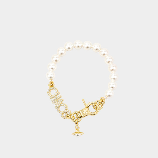Bracelet Chaos Pearl - Vivienne Westwood - Métal - Doré