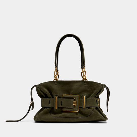 Sac Porté Épaule Anthem - Balmain - Cuir - Vert