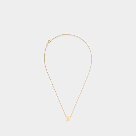 Collier Icon Enamel Pendant - Tory Burch - Métal - Doré