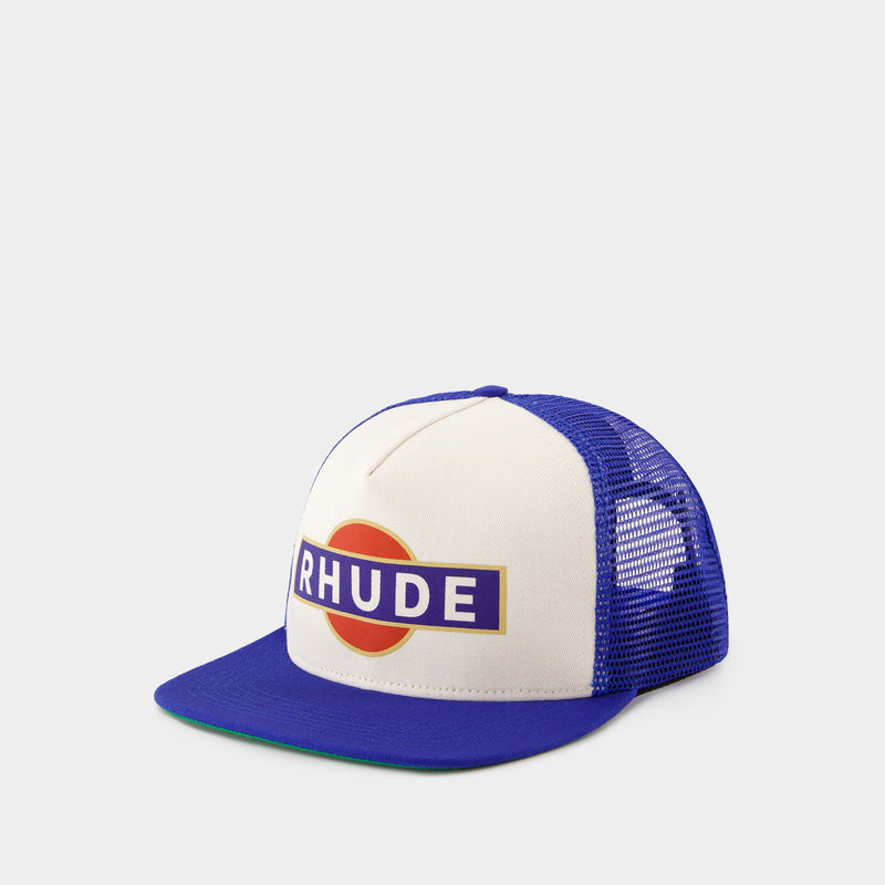 Casquette Racer Trucker - Rhude - Synthétique - Bleu/Blanc