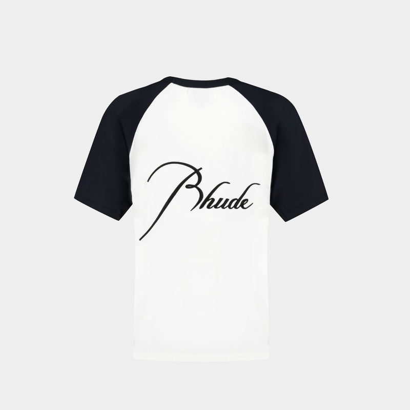 T-Shirt Raglan - Rhude - Coton - Noir