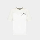 T-Shirt Raglan - Rhude - Coton - Blanc