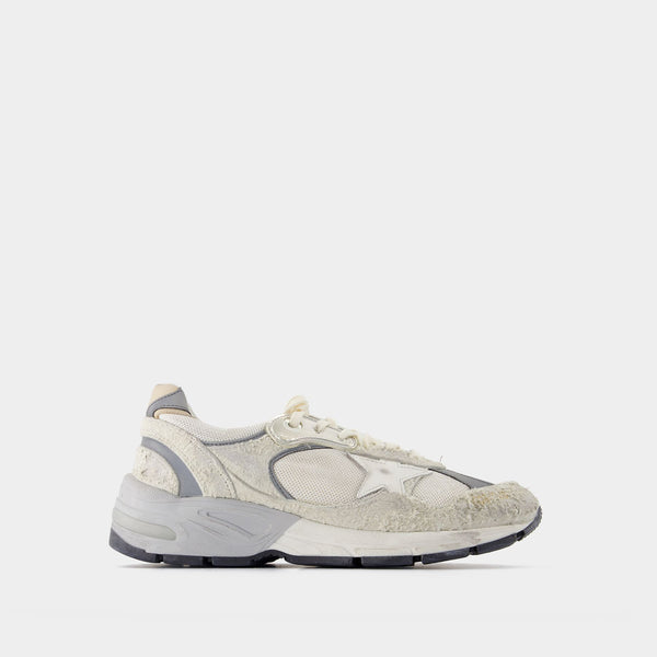 Sneakers Running Dad - Golden Goose Deluxe Brand - Cuir - Blanc/Argenté