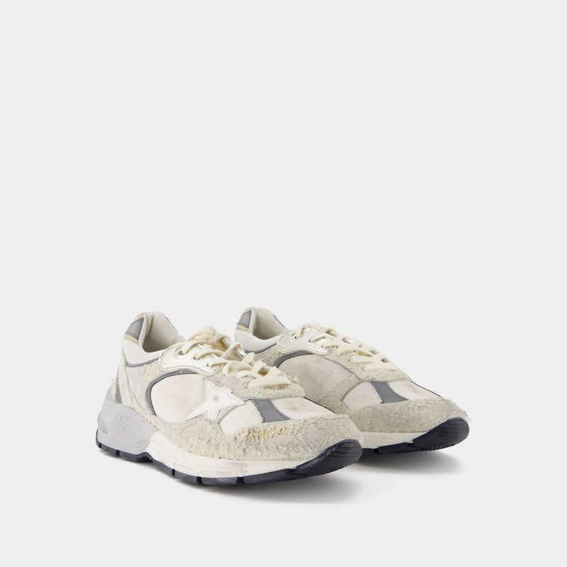 Sneakers Running Dad - Golden Goose Deluxe Brand - Cuir - Blanc/Argenté