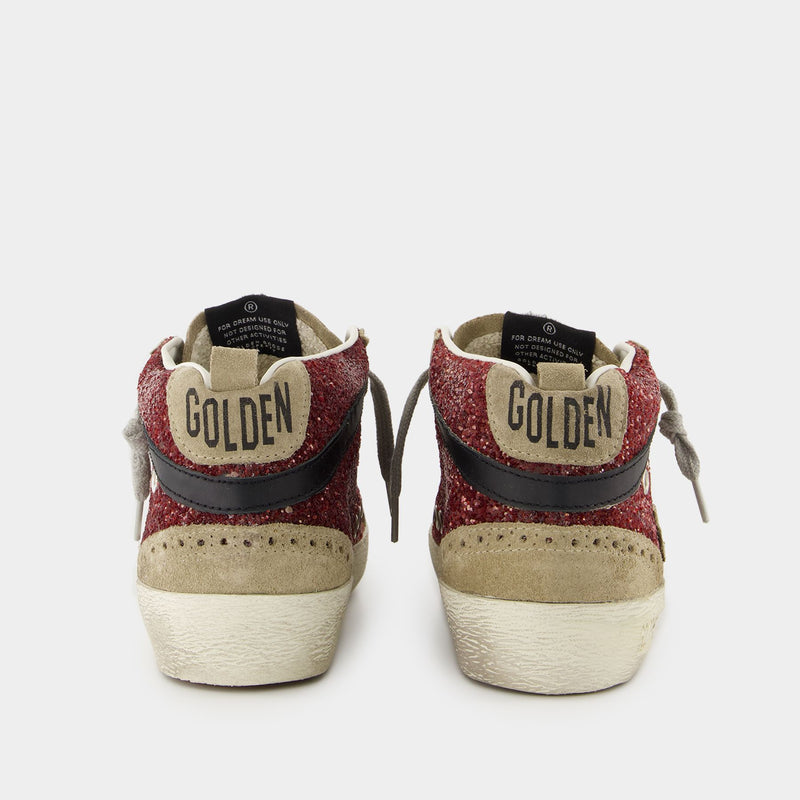 Sneakers Mid Star - Golden Goose Deluxe Brand - Cuir - Bordeaux