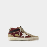 Sneakers Mid Star - Golden Goose Deluxe Brand - Cuir - Bordeaux