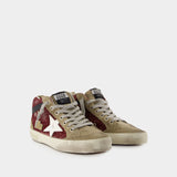 Sneakers Mid Star - Golden Goose Deluxe Brand - Cuir - Bordeaux