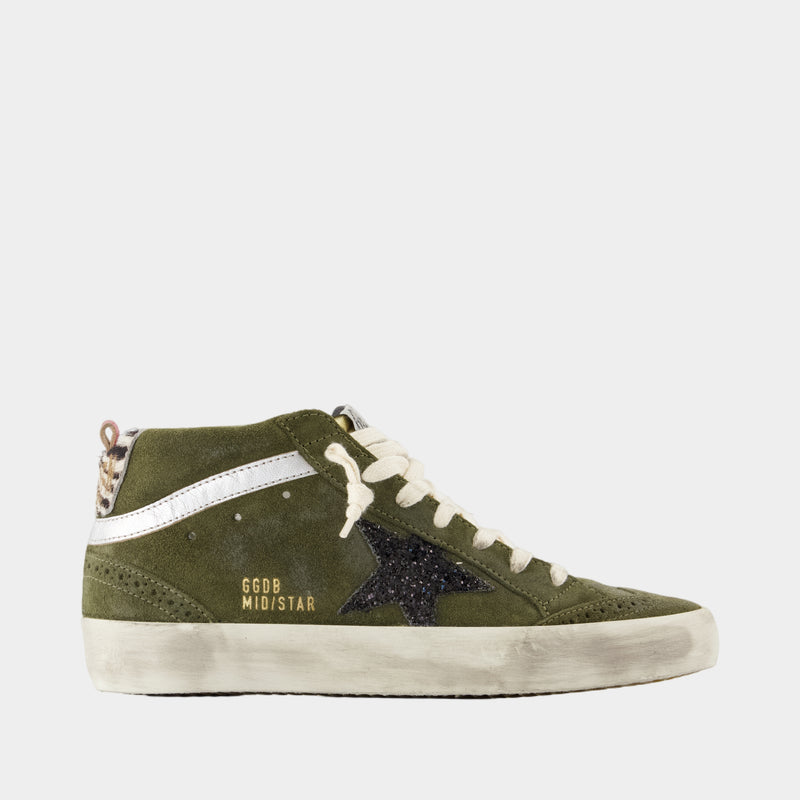 Sneakers Mid Star - Golden Goose Deluxe Brand - Cuir - Vert