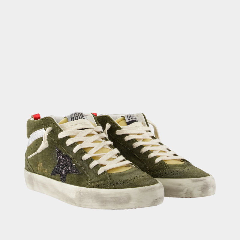 Sneakers Mid Star - Golden Goose Deluxe Brand - Cuir - Vert