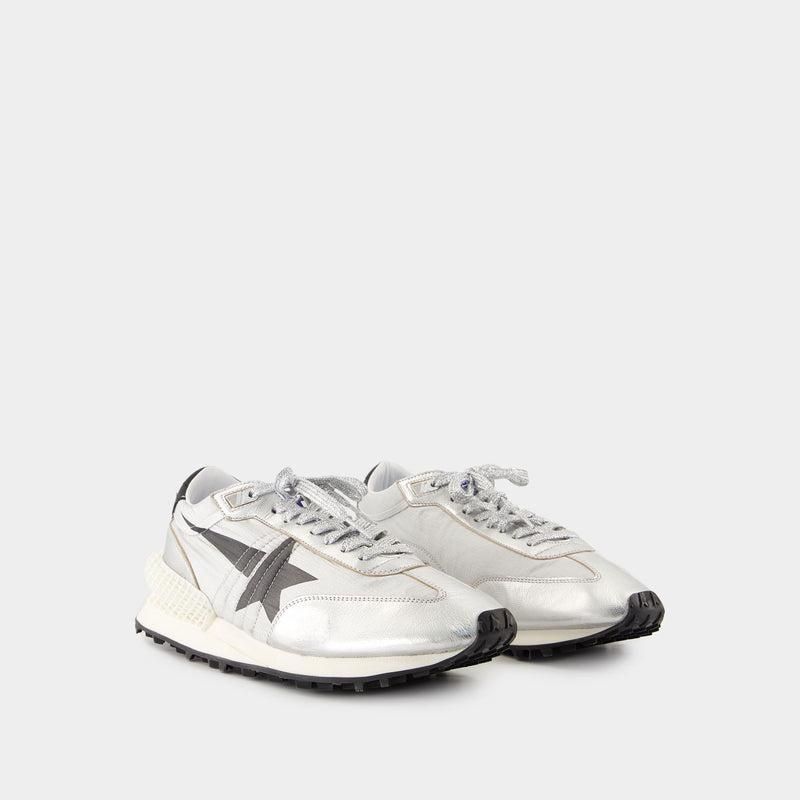 Sneakers Running Marathon - Golden Goose Deluxe Brand - Cuir - Argenté