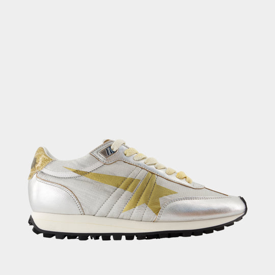 Sneakers Running Marathon - Golden Goose Deluxe Brand - Cuir - Argenté