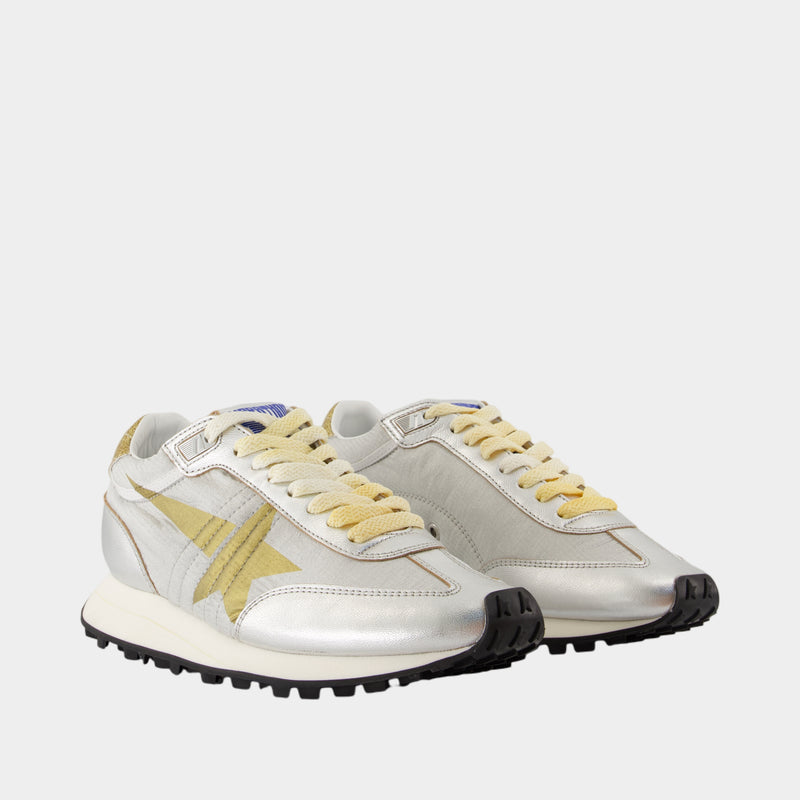 Sneakers Running Marathon - Golden Goose Deluxe Brand - Cuir - Argenté
