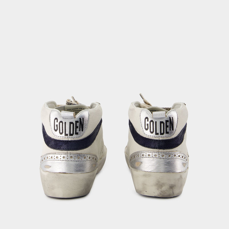 Sneakers Mid Star - Golden Goose Deluxe Brand - Cuir - Blanc