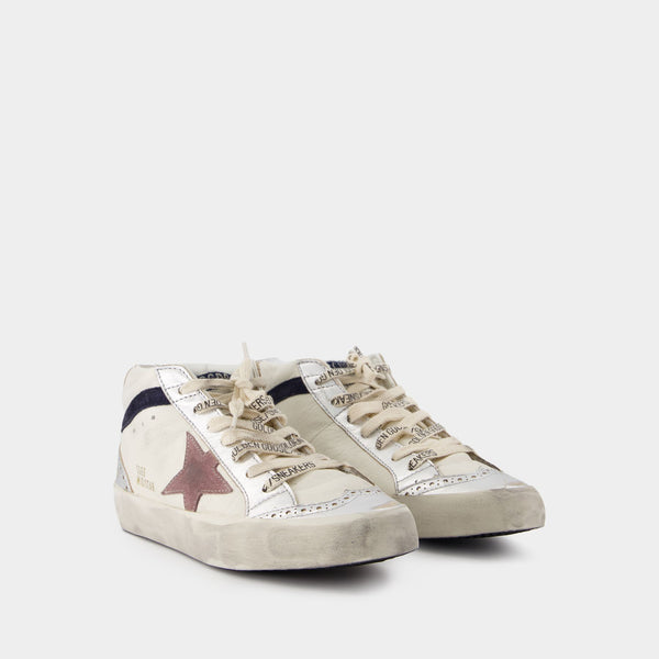 Sneakers Mid Star - Golden Goose Deluxe Brand - Cuir - Blanc