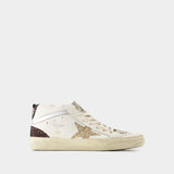 Sneakers Mid Star - Golden Goose Deluxe Brand - Cuir - Blanc