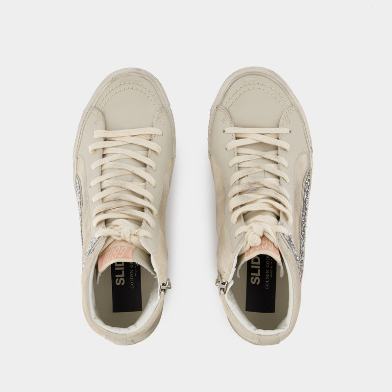 Sneakers Slide - Golden Goose Deluxe Brand - Cuir - Beige