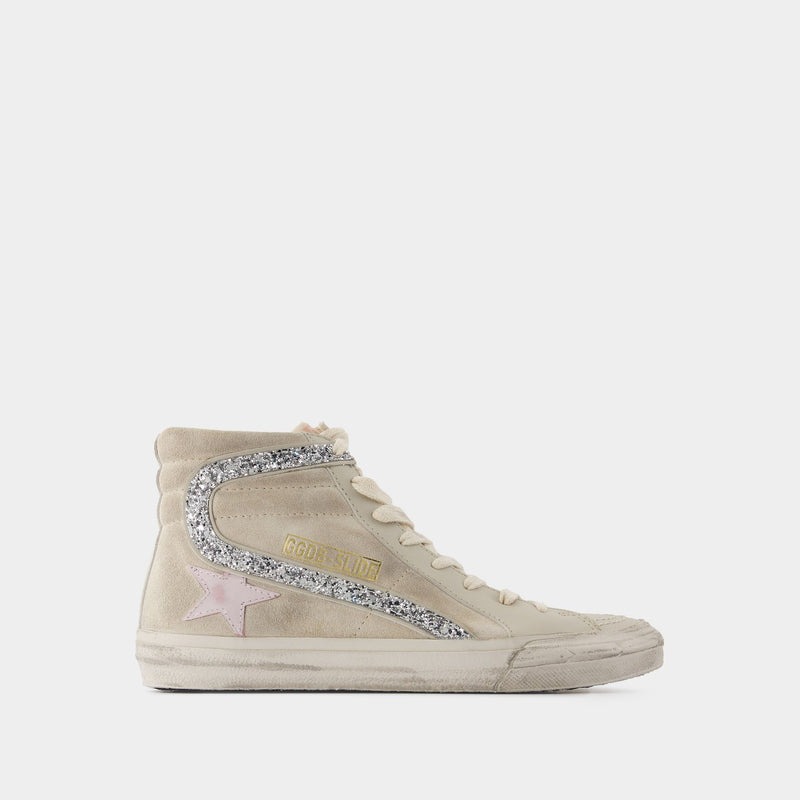 Sneakers Slide - Golden Goose Deluxe Brand - Cuir - Beige