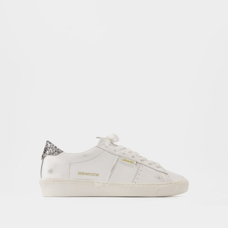 Sneakers Matchstar - Golden Goose Deluxe Brand - Cuir - Blanc/Argenté