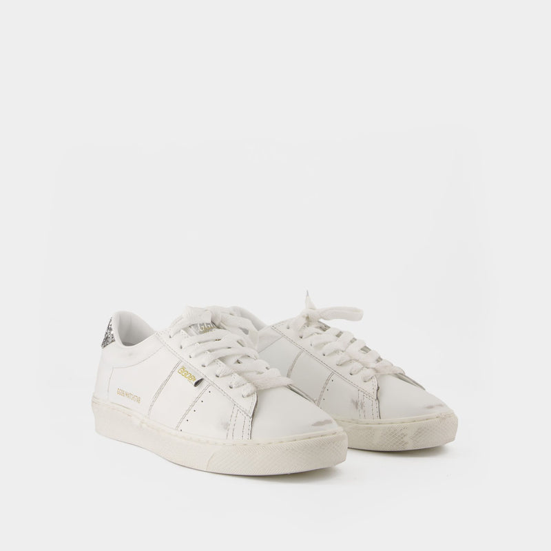 Sneakers Matchstar - Golden Goose Deluxe Brand - Cuir - Blanc/Argenté