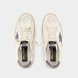 Sneakers Ballstar - Golden Goose Deluxe Brand - Cuir - Blanc/Bleu