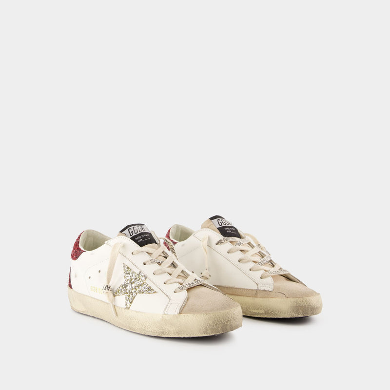 Sneakers Super Star - Golden Goose Deluxe Brand - Cuir - Blanc/Bordeaux