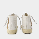 Sneakers Slide - Golden Goose Deluxe Brand - Cuir - Blanc